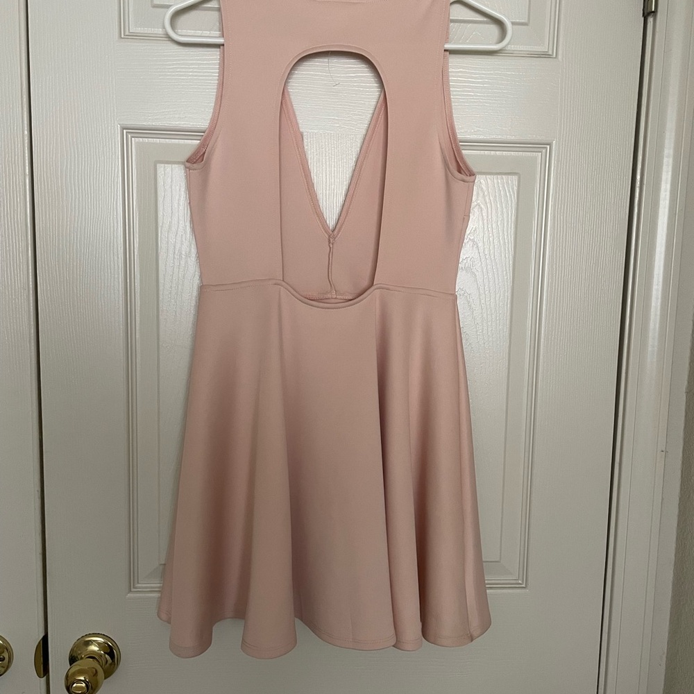 Forever 21 Pink Fit and Flare Dress for Wedding Guest